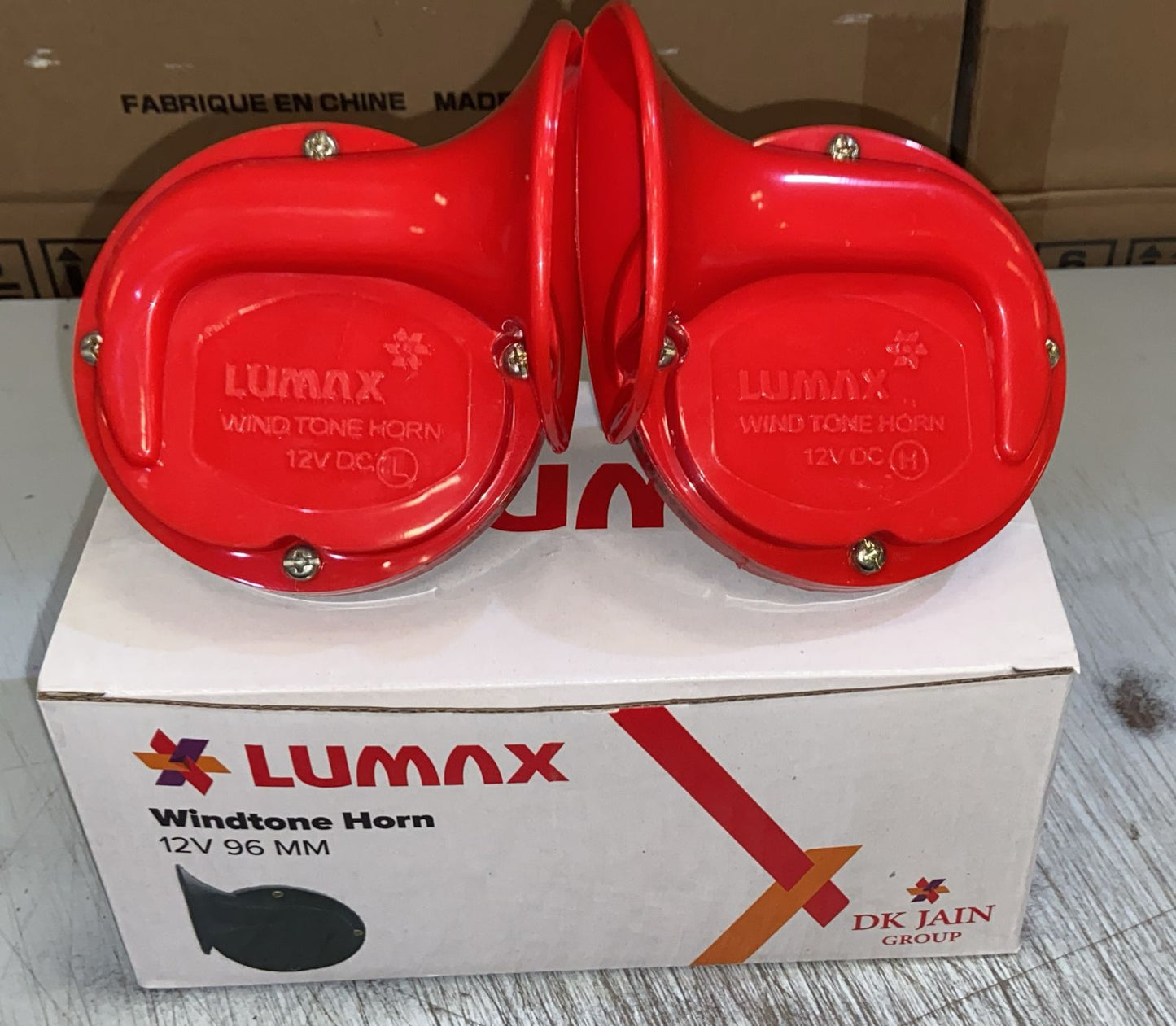 Windtone Horn 12V Set-Red