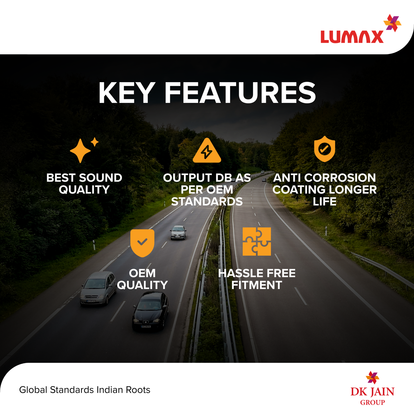 Windtone 12V 90 DIA Chrome