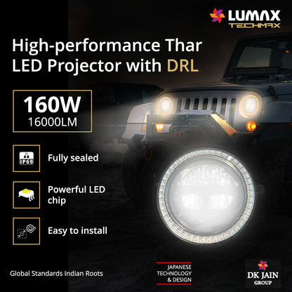 7'' H/L PRJECTOR LED DRL SET THAR