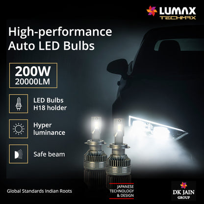 LED AUTO LAMP H18, 12V,200W KIT