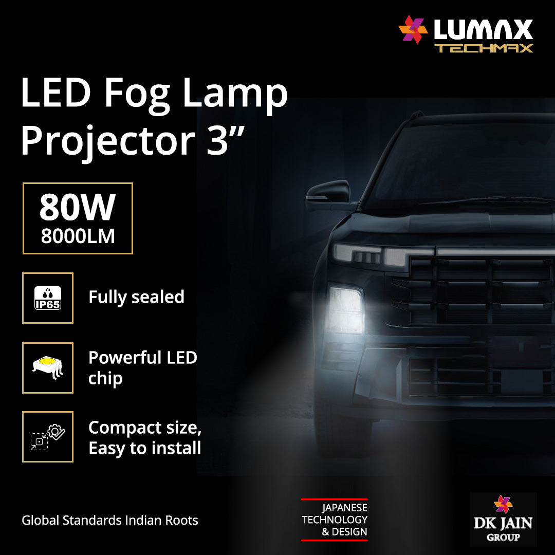 PROJECTOR FOG LAMP 6000K 3'' UNIVERSAL