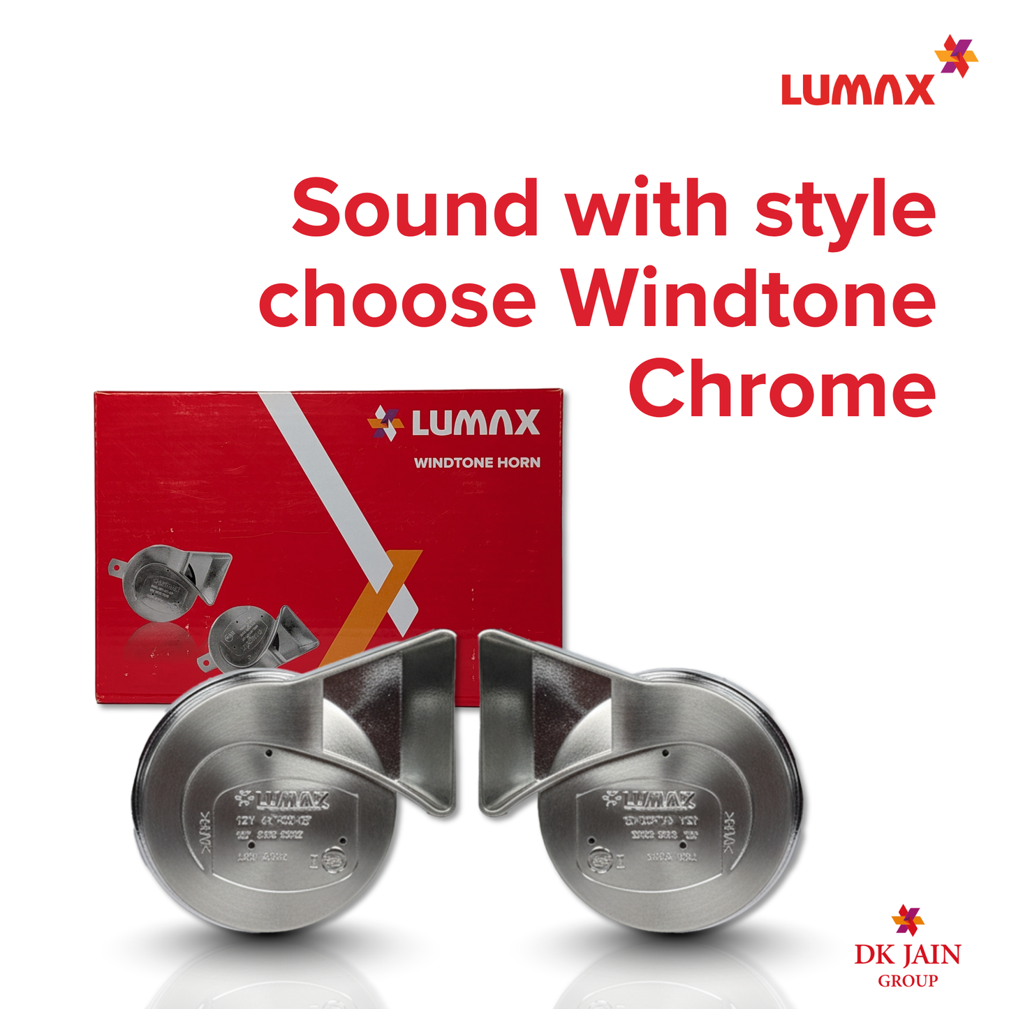 Windtone 12V 90 DIA Chrome